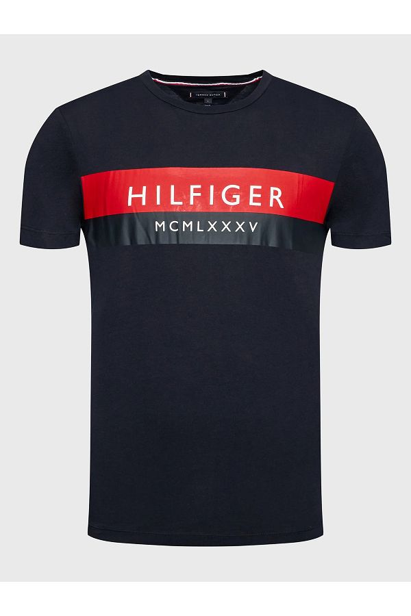 Navy blue 2025 tommy hilfiger shirt