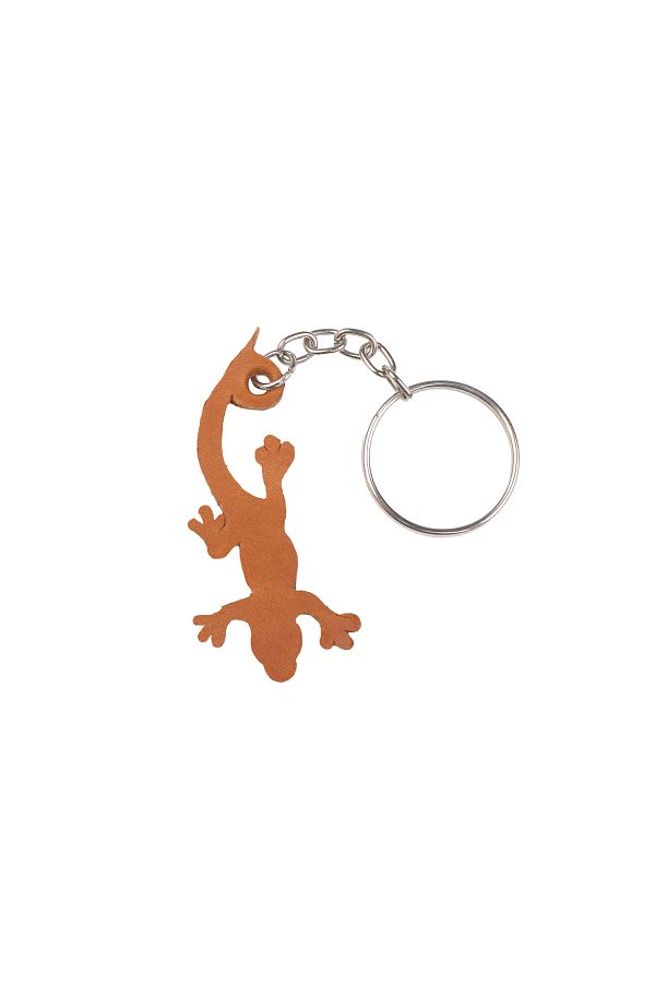 pirideri-Semender Shaped Keychain Leather - Tan Color 1