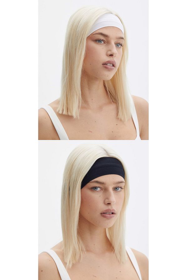 Zupimo-2 Women's Bandanas Made of Combed Cotton Fabric - Hair Band - Sports Headband 1