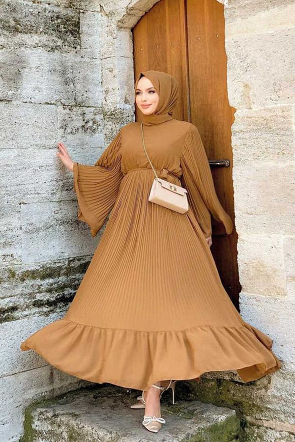 Tan chiffon dress outlet