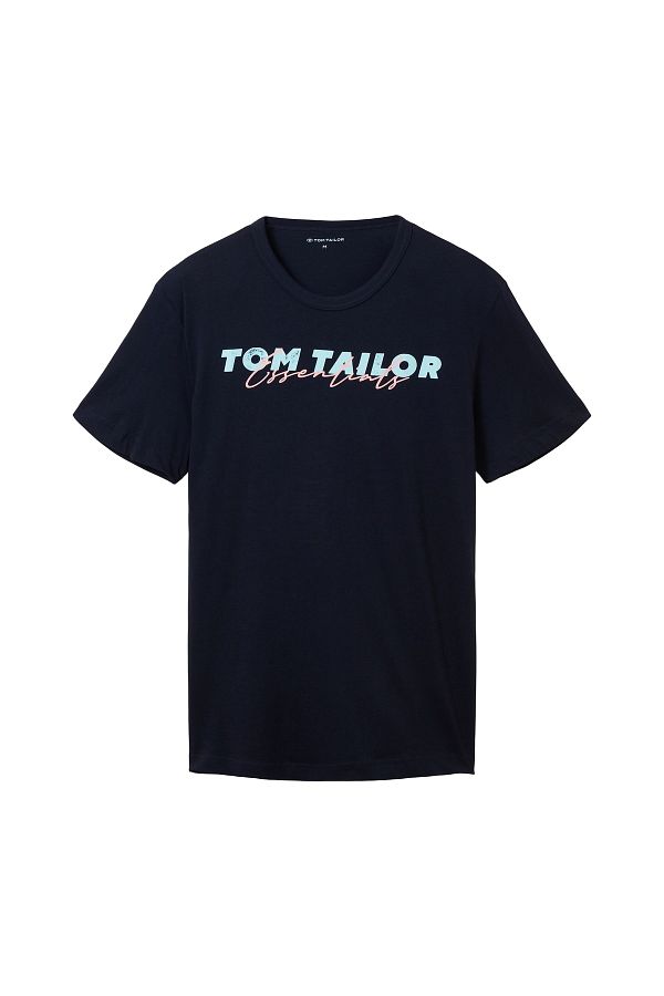 Tom Tailor-T-Shirt Kurzarmshirt mit Front-Logo-Print 1