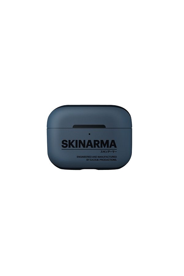 Skinarma-Airpods Pro 2 Compatible Case Pu Leather Design Spunk Case Blue-blue 1