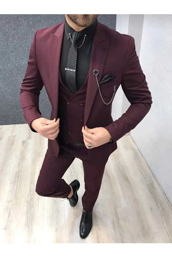 sarprun fashion-MEN'S VEST SUIT, TIE, HANDGET AND COLLAR DECORATION GIFT 1