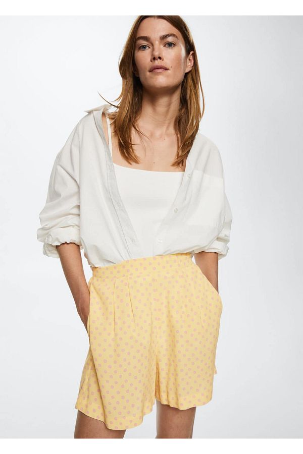 MANGO Woman-Patterned Shorts 1