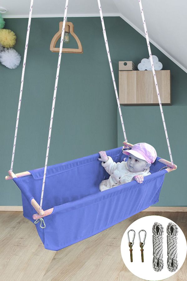 LER S Sally Wooden Baby Kids Swing Garden Picnic Camping Baby Hammock Gypsy Cradle Portable Hanging Cradle Trendyol