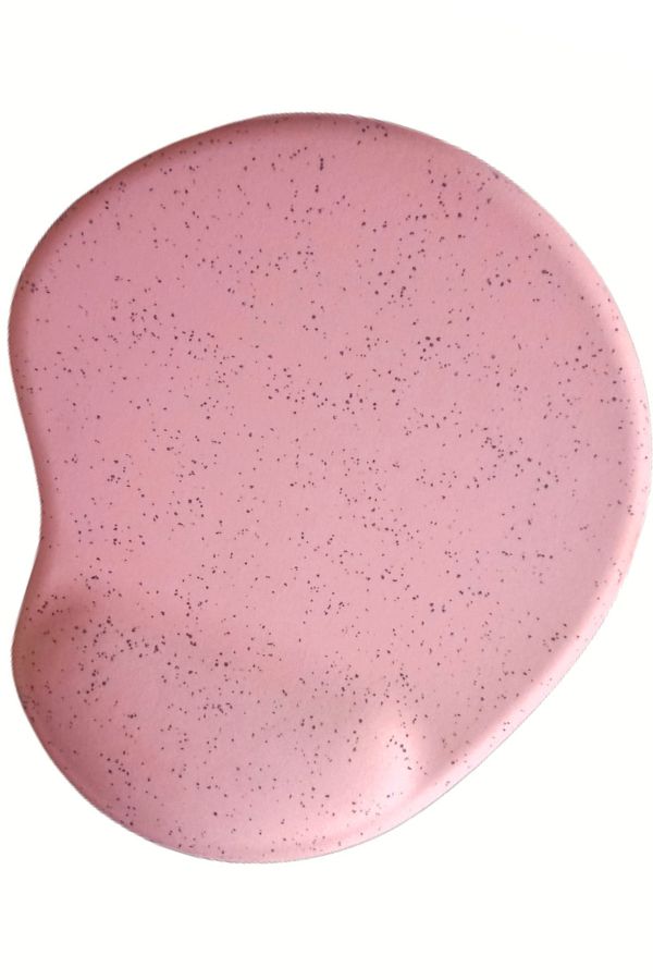 usin-Oval Pink Sand Pattern Wrist Support Non-Slip Base Computer Notebook Mouse Pad - Bracelet Mouse Pad 1