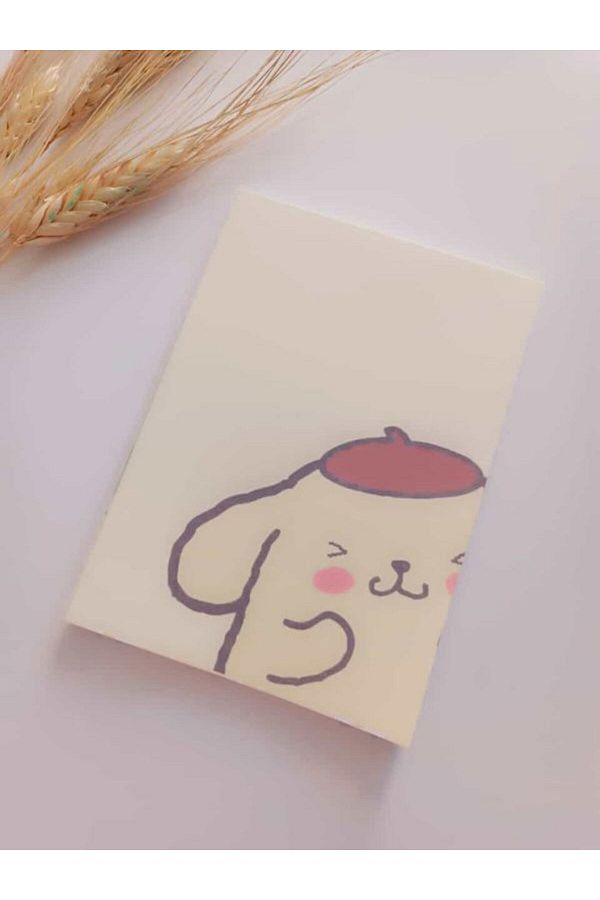 EyER Shoping-Sanrio A6 Size 40 Sheets Glue-on Checked Copart Notebook Yellow 1