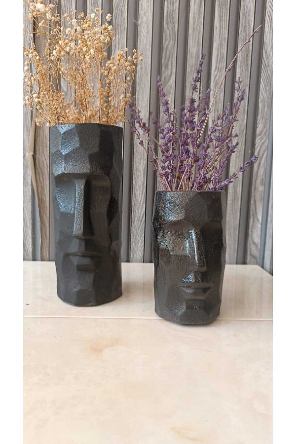 HUNATASARIM-Poseidon Black Large Speed Vase - Small Design 1