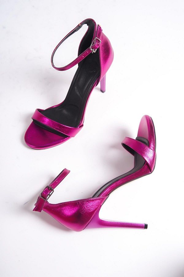 Modabuymus-Pirlx Neon Fuchsia Single Strap Platform Heel Shoes 1