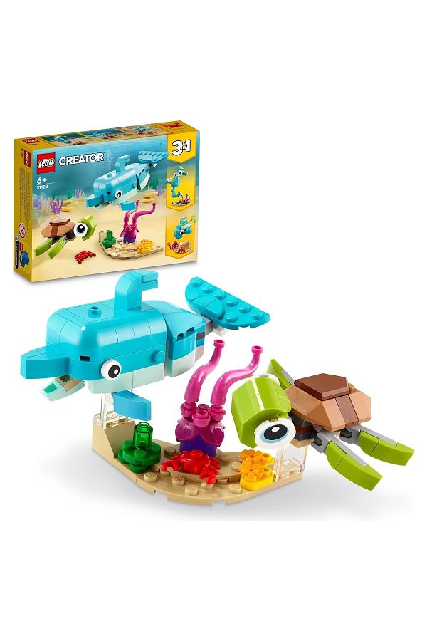 LEGO-Creator 3 in 3 Dolphin and Turtle 31128 - 137 Pieces Construction Set for Ages 6 and up 1