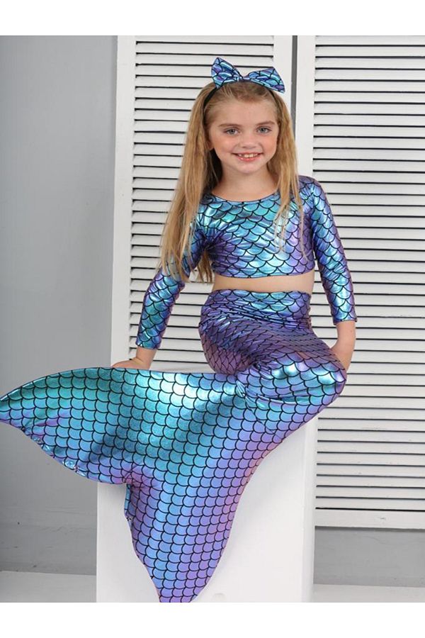 Long sleeve mermaid swimsuit clearance