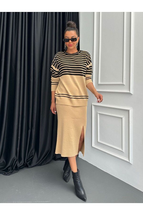 LULU LOOK Two Piece Sets Brown Regular fit Trendyol