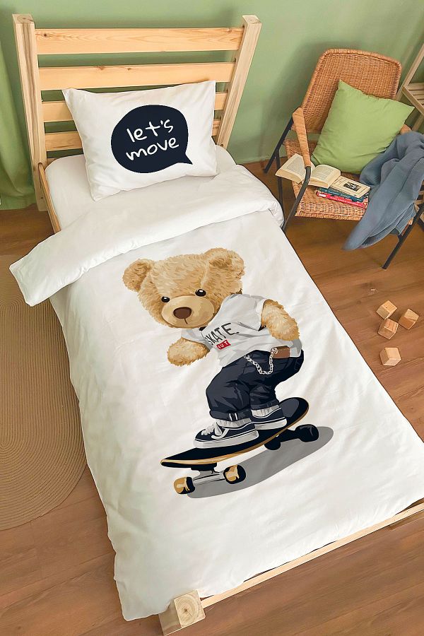 Single teddy bear duvet set online