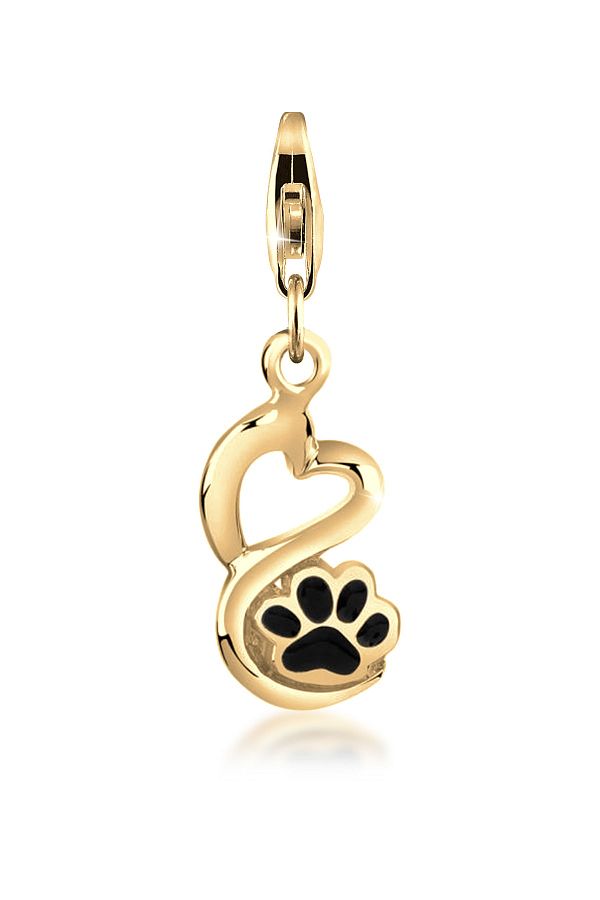 Nenalina-Charm Anhänger Herz Pfote Hund Tierliebe 925 Gümüş 1