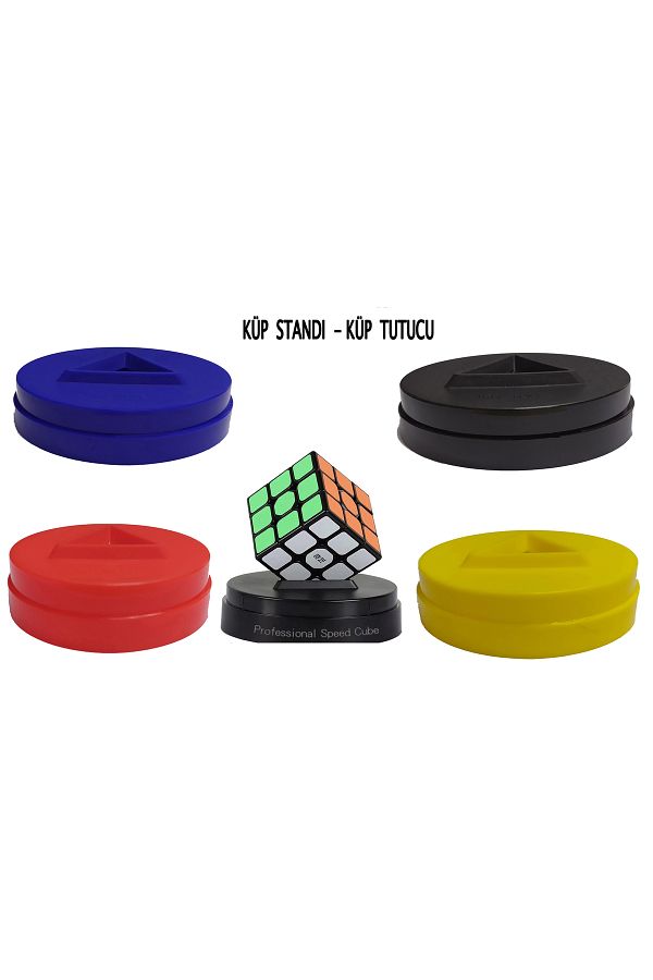 MRSTOYS-Rubik Cube Stand Intelligence Cube Stand Cube Holder 4 Pieces Set Different Colors Professional Decompression Stand 1