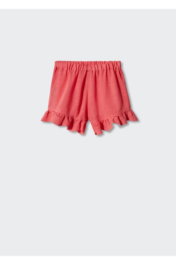 MANGO Kids-Pantaloni scurți din bumbac brodat 1