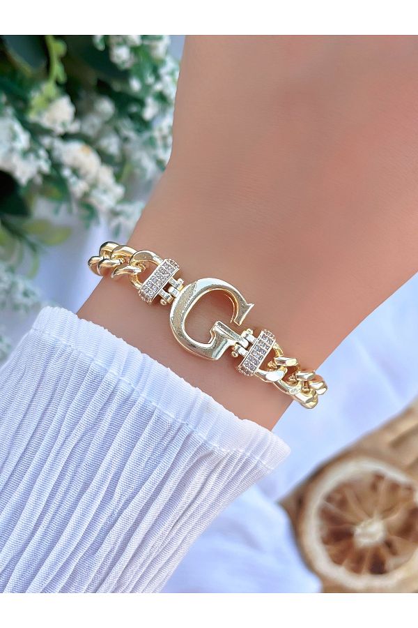 KBC STORE Letter Chain Bracelet Letter G Trendyol