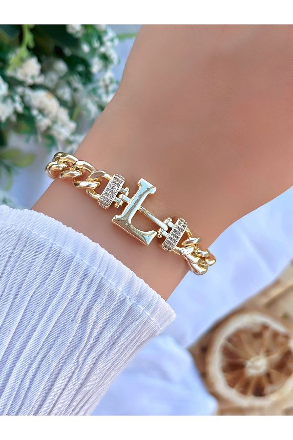Kbc Store Letter Chain Bracelet Letter L Trendyol