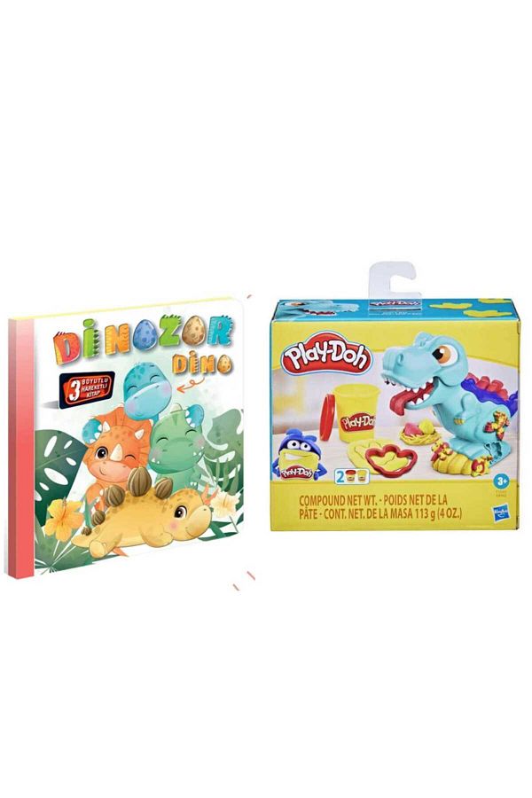 Play Doh Play doh Dinosaur Play Set and 3D Dinosaur Dino Animated Book Trendyol