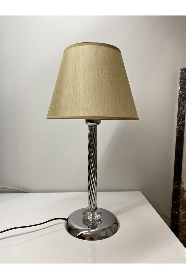 asellus-Mette Twisted Lampshade with crystal detail, stol lamp, Table Lamp chrome Plated (silver color) 1