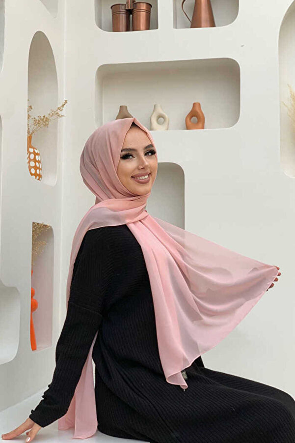 Bym Fashion 2019 Chiffon Shawl Powder- Trendyol