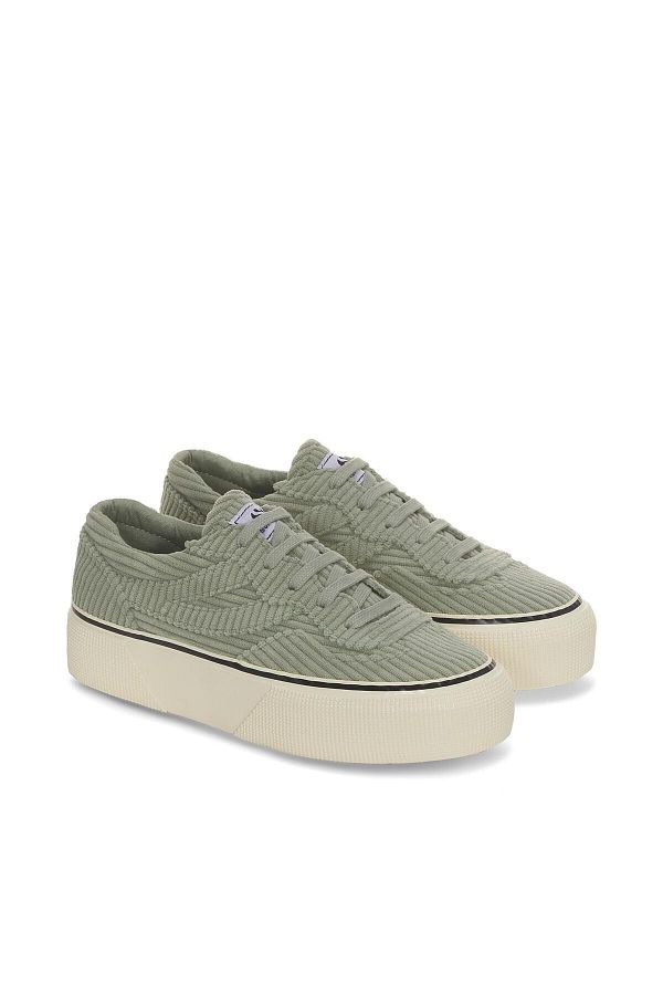 Superga 3041 Revolley Platform Corduroy Women s Gray Sneaker