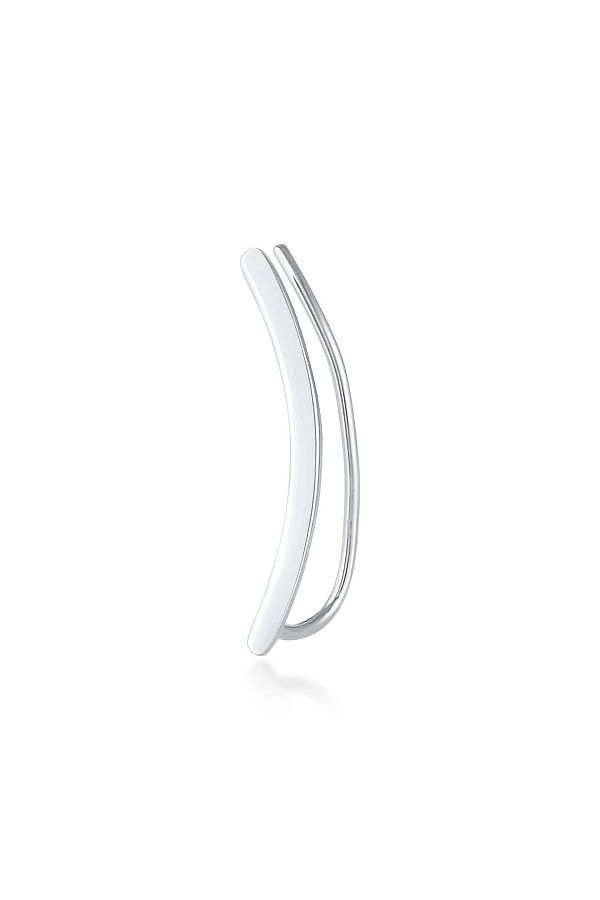ELLI-925 Silber-Ohrring – Einzel-Ohrsteiger, Gewölbt Ohrklemme 1