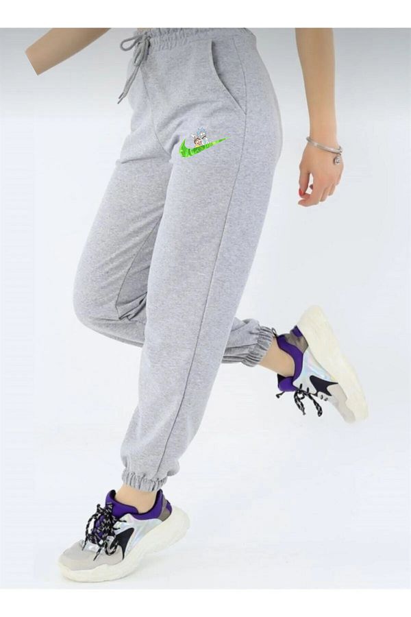 ilagen Women s Rick Morty Nike Printed Jogger Elastic Waist Large Size Sweatpants Trendyol
