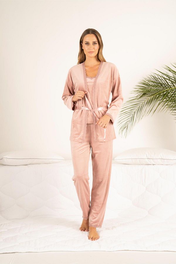 Pyjama satin 3 pieces new arrivals