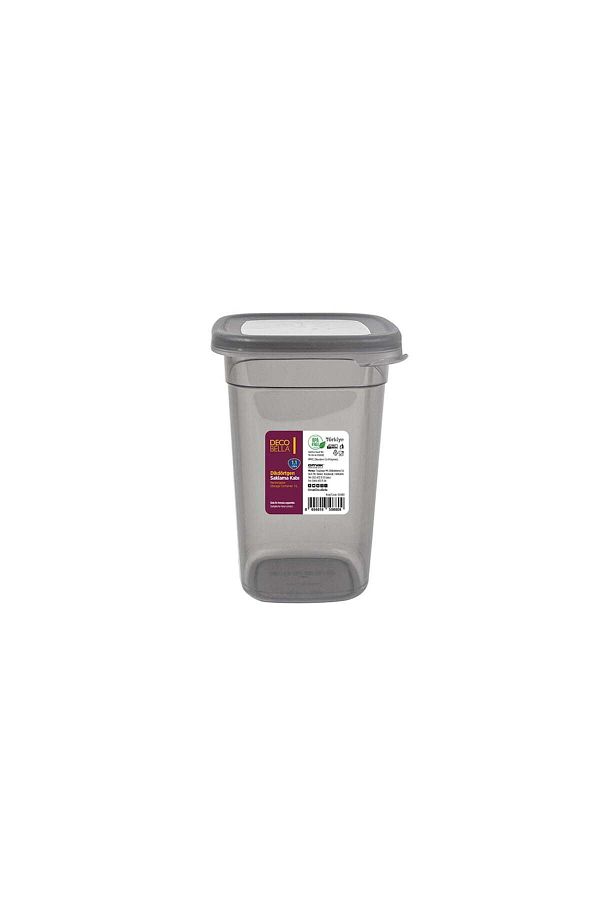 devigo-Stylish New Generation Leak Proof Lid Storage Container 1.1 Lt Rectangular Anthracite 1