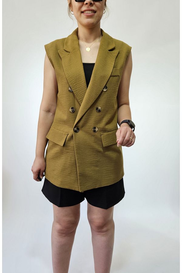 MADAME MELEK Oversize Women s Sleeveless Blazer Jacket Women s Vest Trendyol