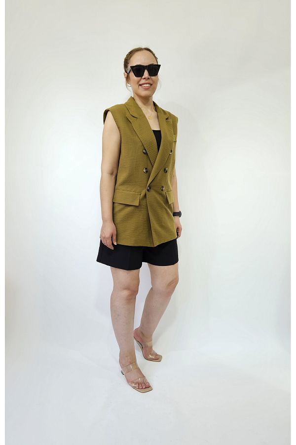 MADAME MELEK Oversize Women s Sleeveless Blazer Jacket Women s Vest Trendyol