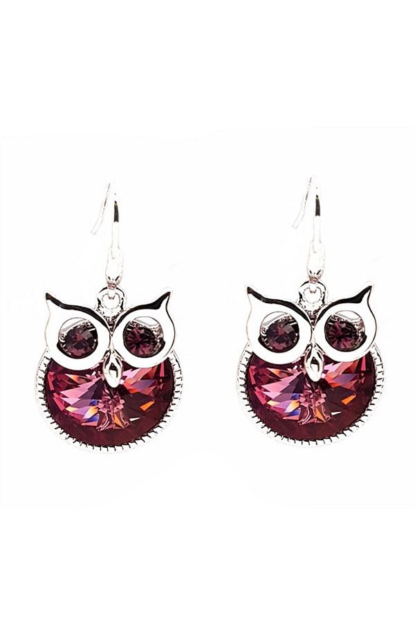 Welch Welch Swarovski Jewelled Owl Earrings Trendyol