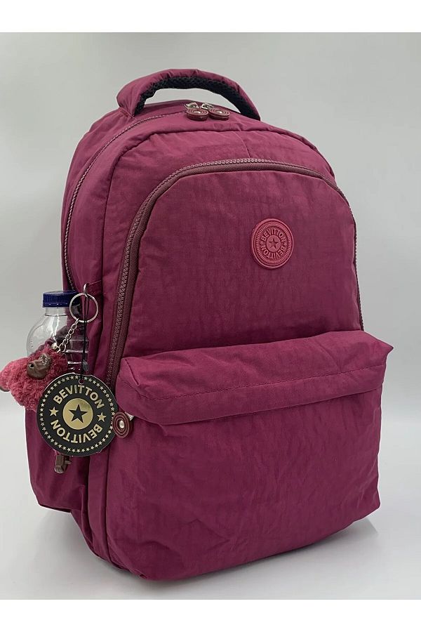 Burgundy school backpack deals