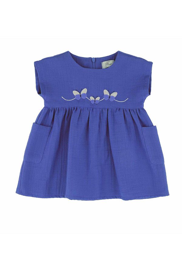 best kids Baby Girl Saks Patch Pocket Dress Trendyol