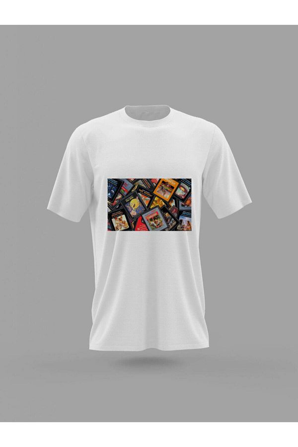 Pisa Art-Atari Retro Cassette Printed Game T-shirt 1