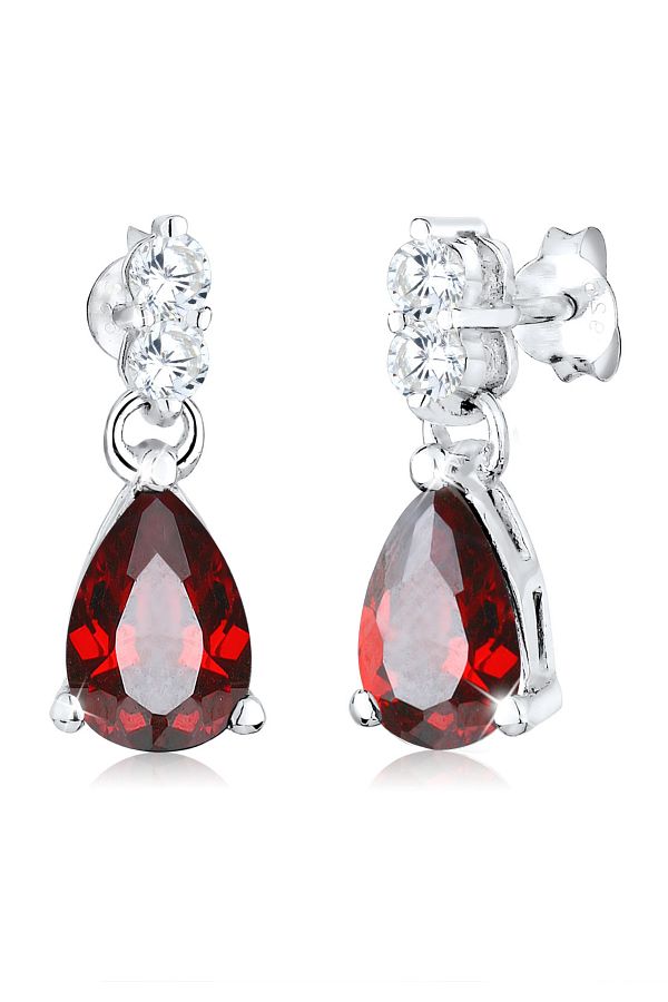 ELLI-Ohrringe Tropfen Zirkonia Glamour Elegant 925 Silber 1