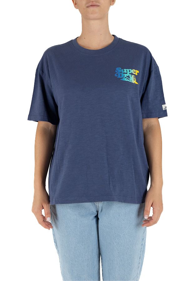SUPERDRY-T-Shirt Damen / Mädchen BLAU INDIGO 1