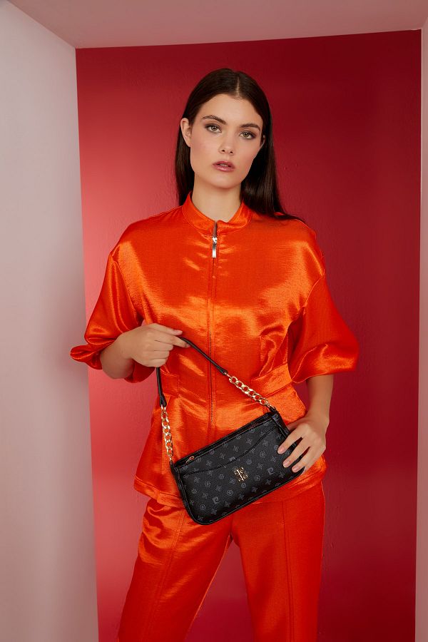Pierre Cardin-Fekete Monogram női válltáska 05PO23Y1725 1