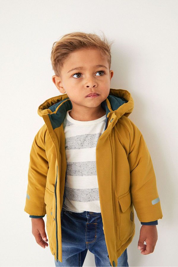 Next Baby Water Resistant Mustard Yellow Coat Trendyol