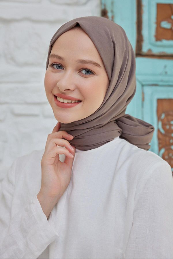 alland Organic Cotton Voile Shawl Ash Trendyol