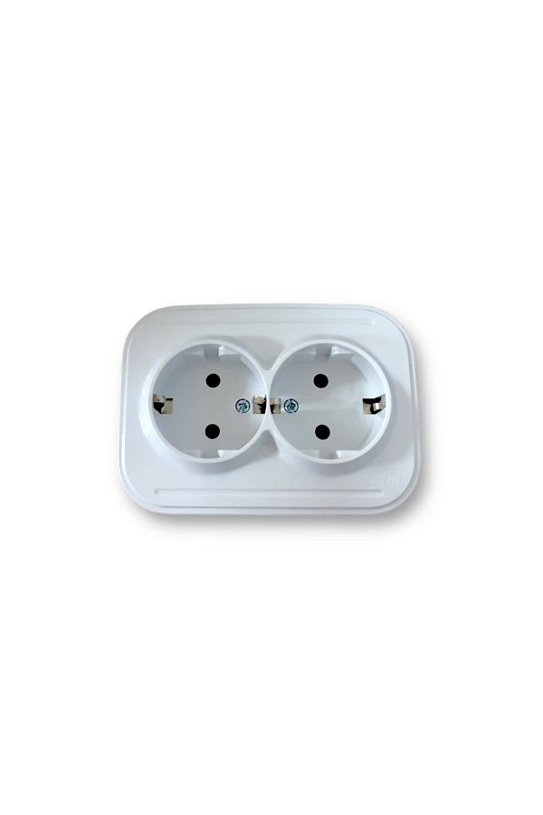 Tek-İş-2-Piece Grounded Socket Flush Mounted Double Socket 1