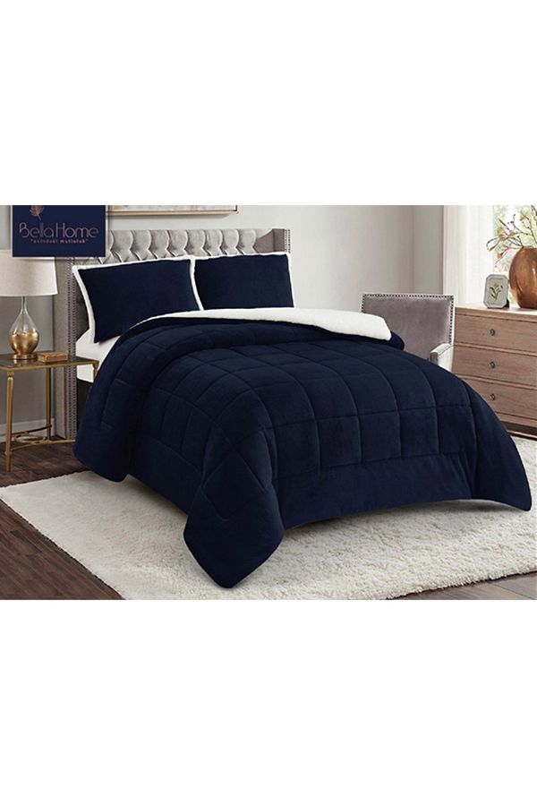 Bella Home Sherpa Comforter Blanket Set Trendyol