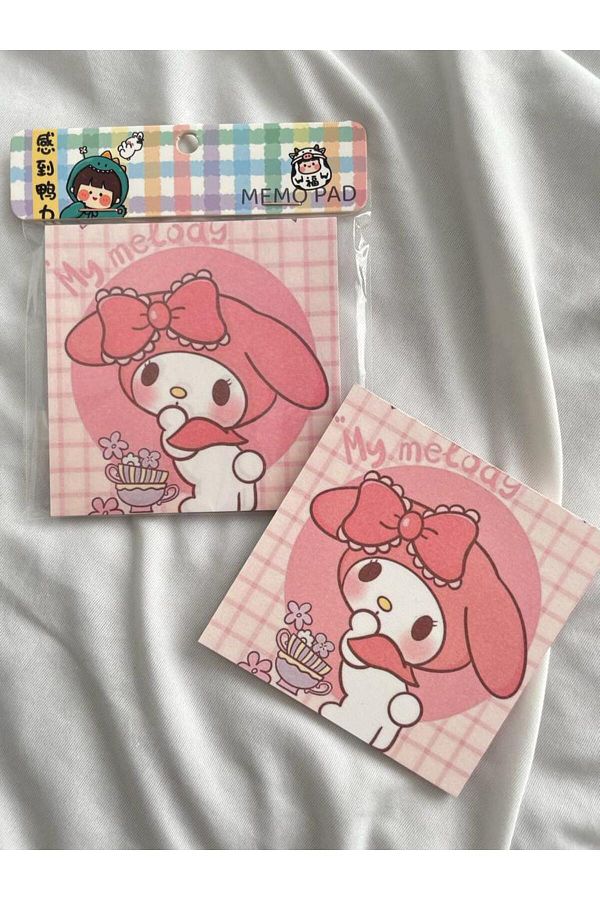Planet Butik-Pink Rabbit Memo Pad Square Notepad 1
