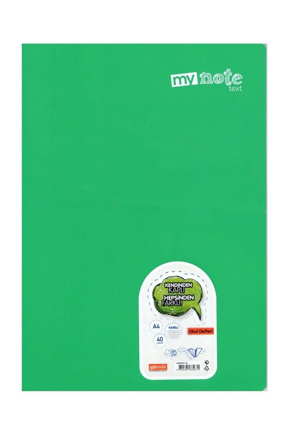 Mynote-Text Ready Covered 40 Sheets Checked Notebook 1