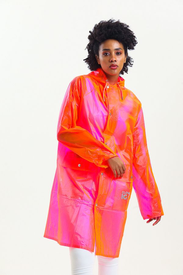 T Rain Neon Pink Raincoat Glow Collection Trendyol