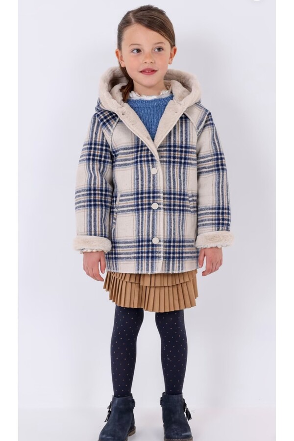 Mayoral Kız Çocuk Peluş Astarlı Kaşe Mont