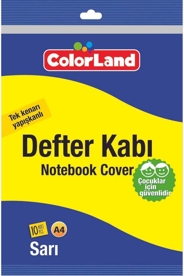 Colorland-Notebook Container Transparent Yellow Single Sided Adhesive 10 Pieces 1