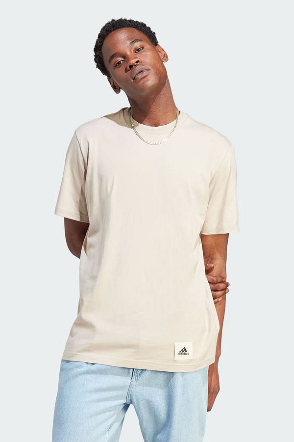 adidas Sports T Shirt Beige Loose Trendyol