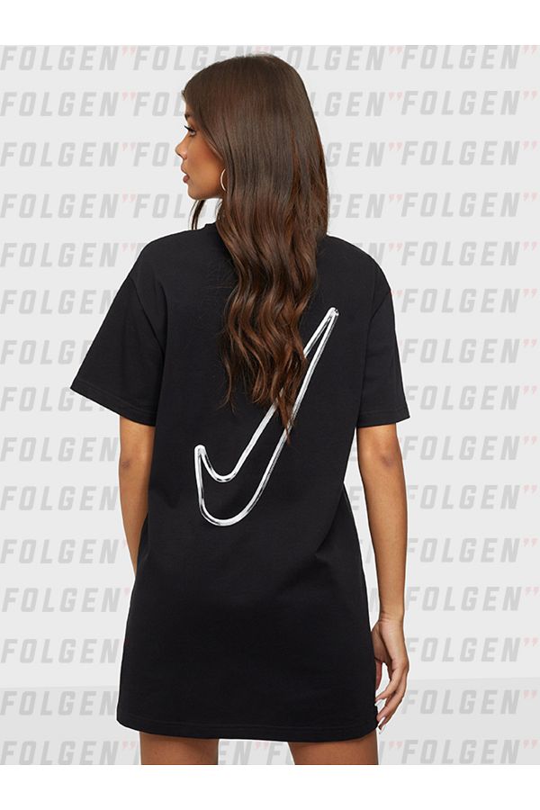 Nike Sportswear Swoosh Women s Black Dress Trendyol